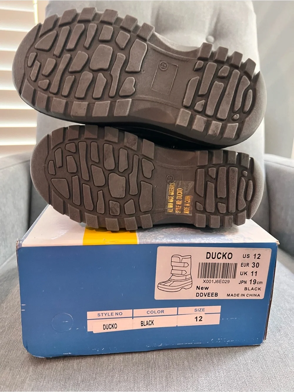 Kids' Black Winter Snow Boots